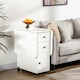image 8 of HOMCOM Folding Dining Table, Drop Leaf Table With Drawers White