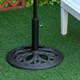 image 2 of Outsunny Round Patio Umbrella Base Stand, Umbrella Holder | Black | Black | Φ45 x 33.5H cm