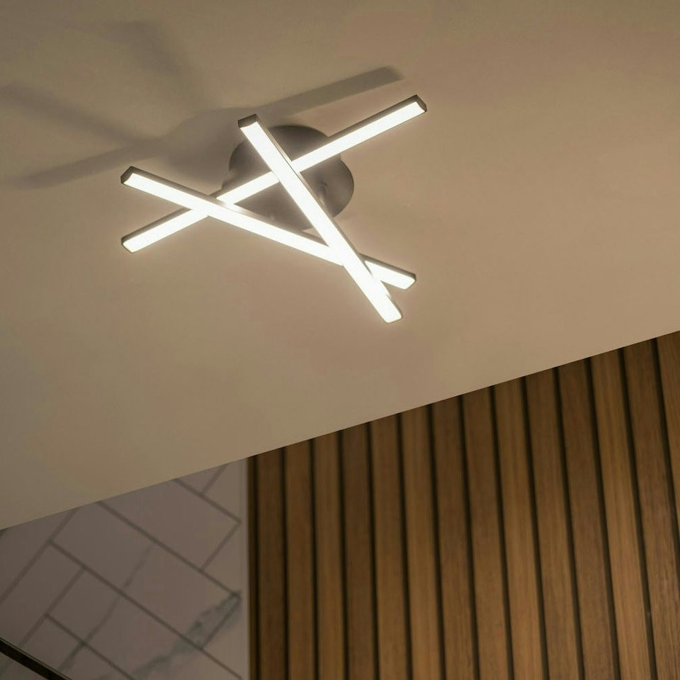 image 1 of ValueLights Infinity Black Crossover Integrated LED Ceiling Light Black
