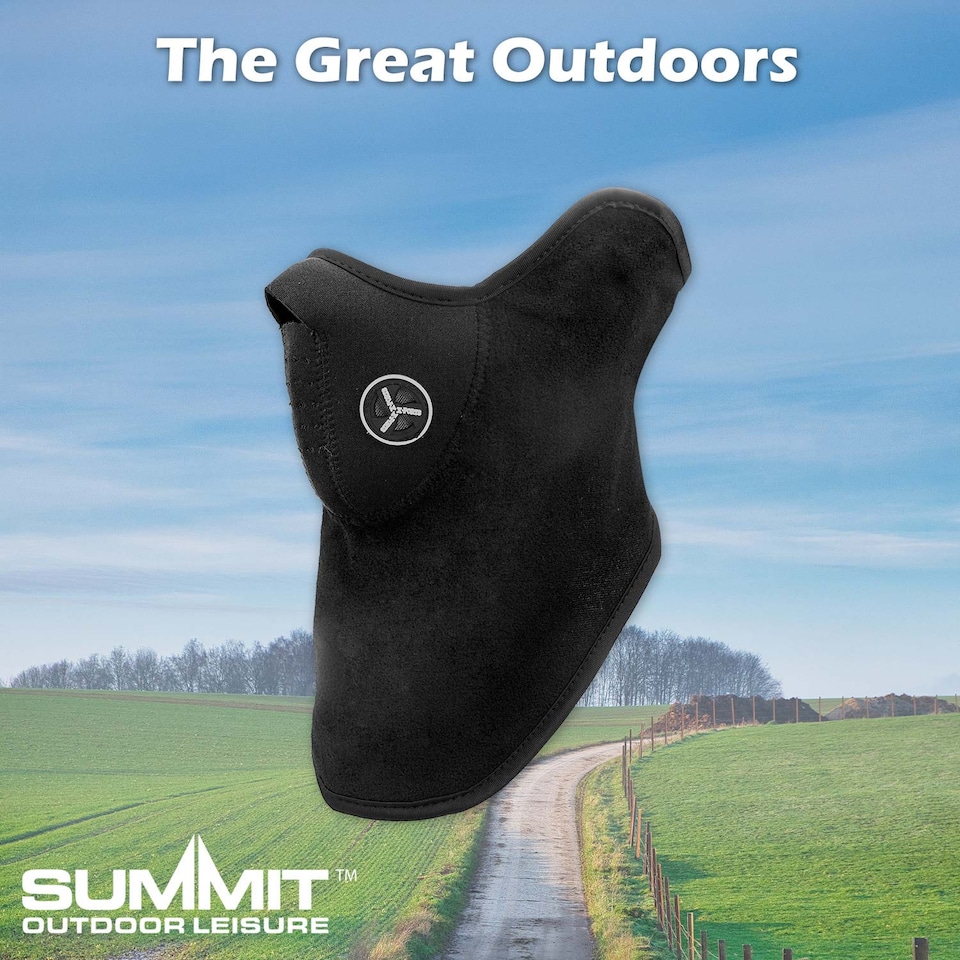 image 1 of PMS Weather Shield Face Mask and Snood Fleece Cold Protection, Black
