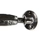 image 3 of Hammer & Tongs Offset Wrought Iron Door Handle - H160mm - Black | Black | Black