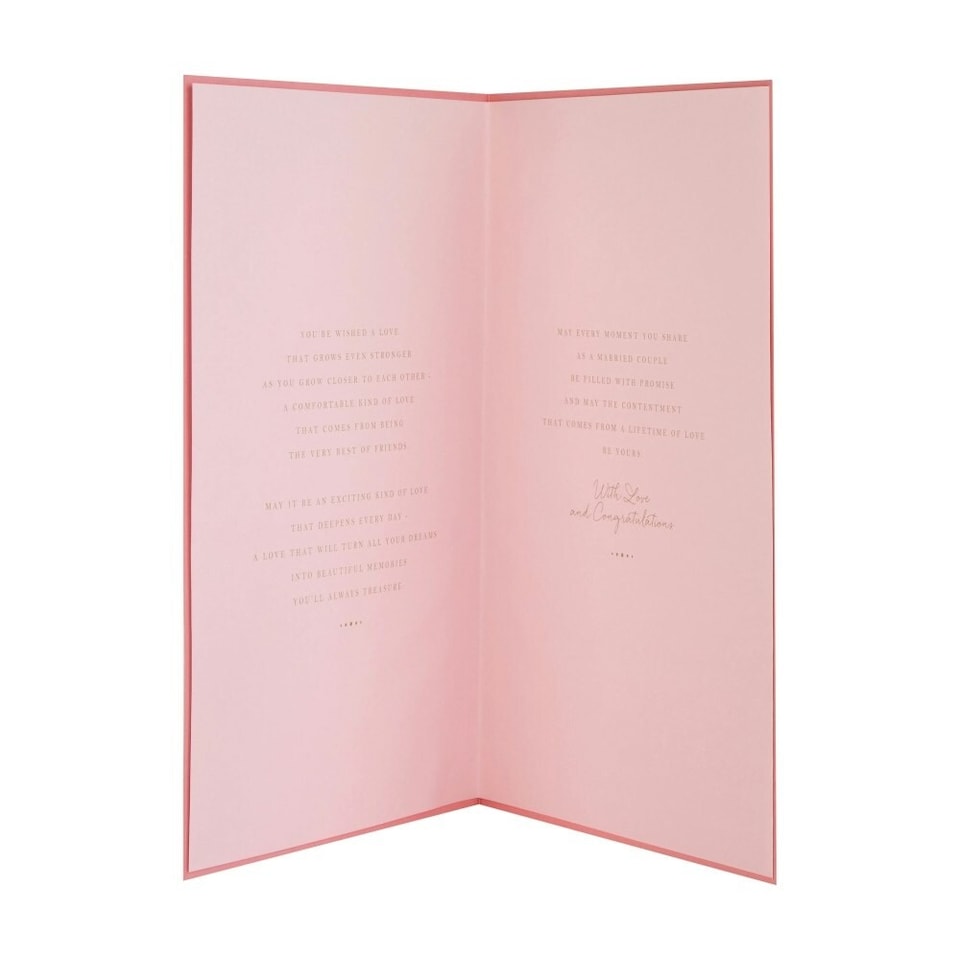 image 1 of Traditional Floral Design with Heartfelt Verse Wedding Congratulations Card