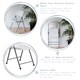 image 2 of Harbour Housewares Folding Trestle Chairs - White - Pack of 2 | White | White