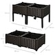 image 5 of Outsunny 4-piece Elevated Flower Bed Vegetable Herb Planter Plastic