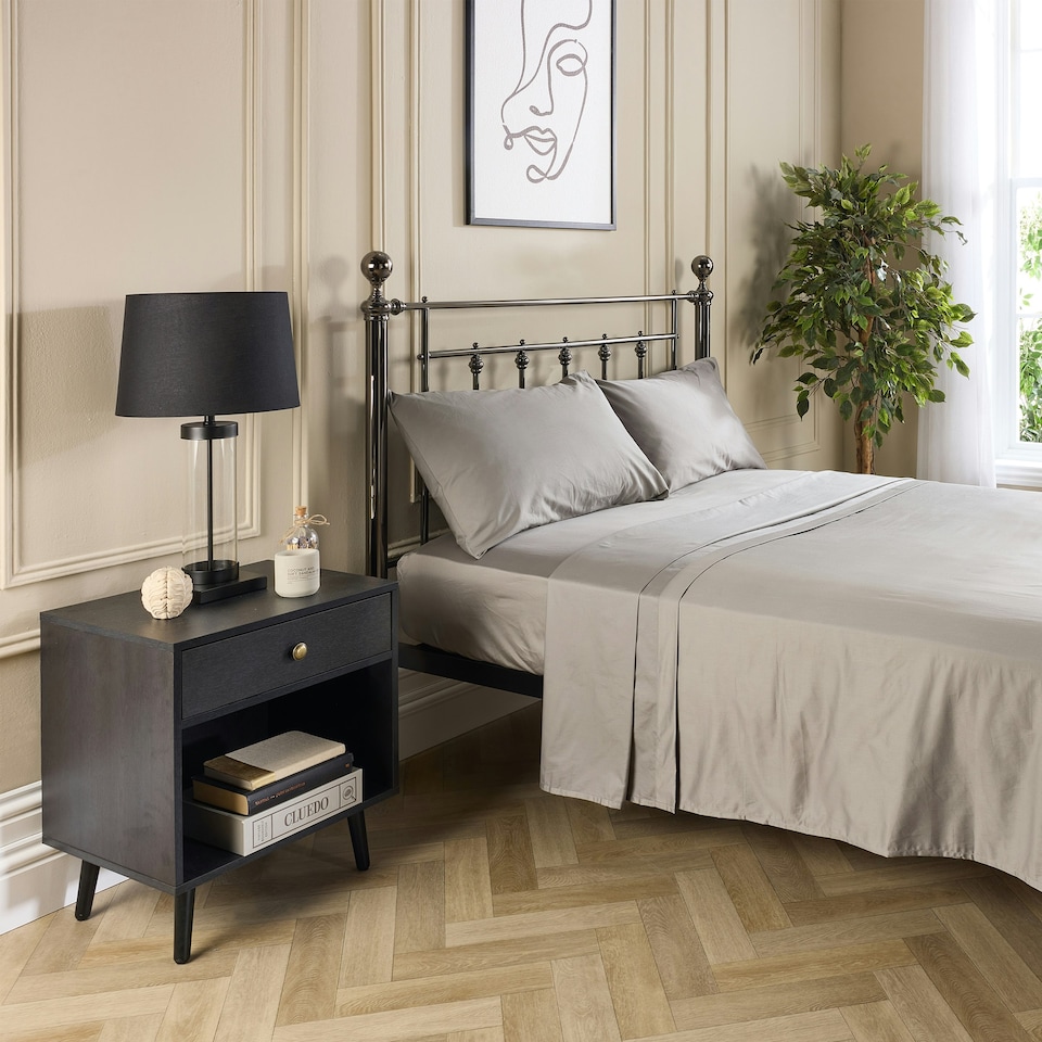 image 1 of Hotel Pure Luxury 5 Star Flat Sheet Grey Single Grey | Single