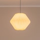 image 3 of ValueLights Astrid Geometric Origami Hexagon Pleat Lamp Shade | White