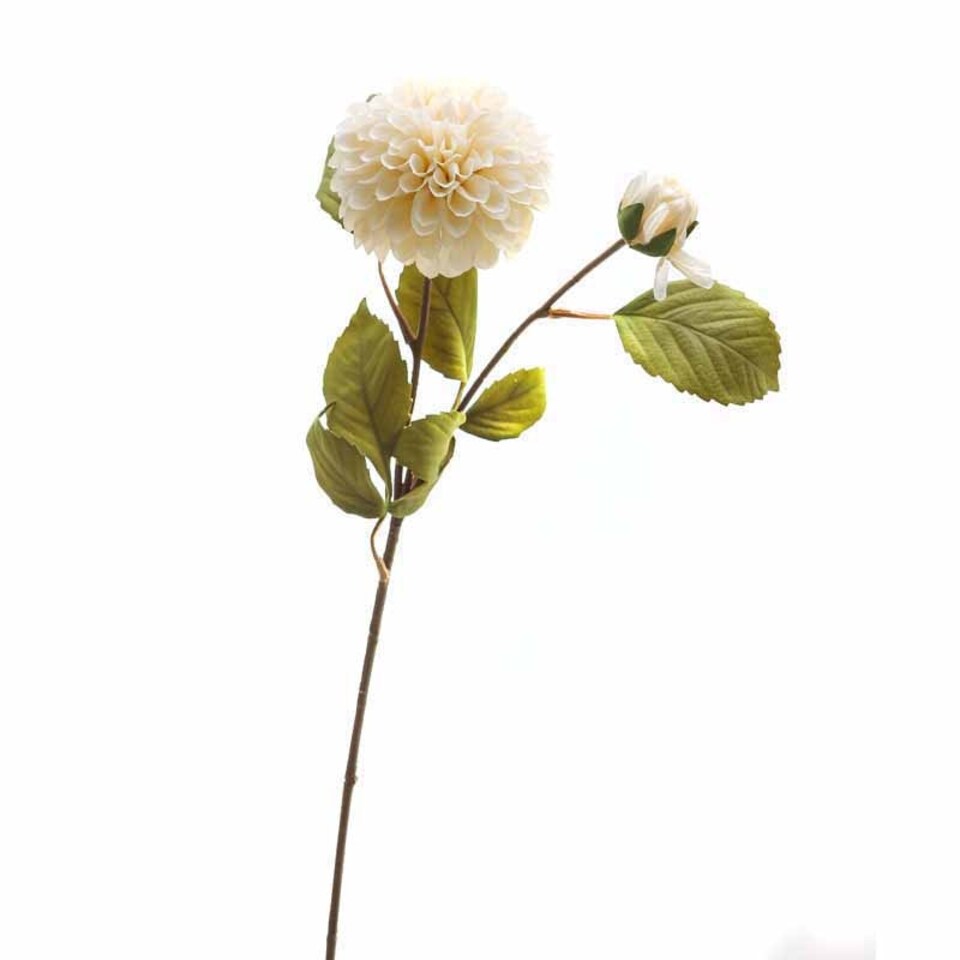 image 1 of Dahlia Stem Artificial Plant - Plastic - L28 x W28 x H62 cm - White