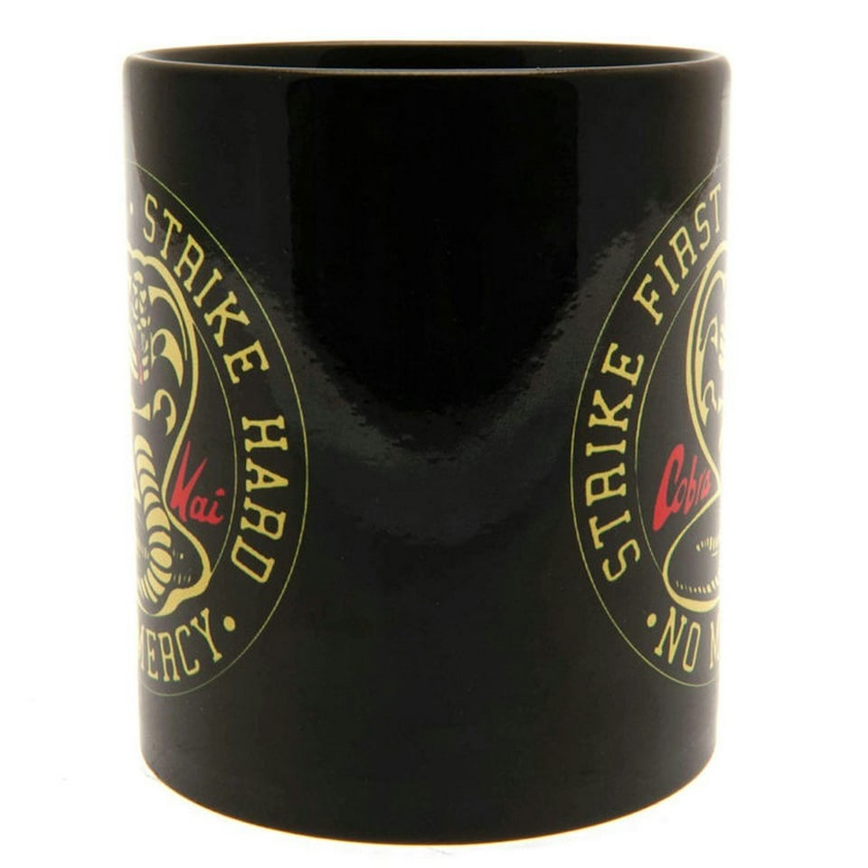 image 1 of Cobra Kai Strike First No Mercy Mug - Black/Yellow - One Size