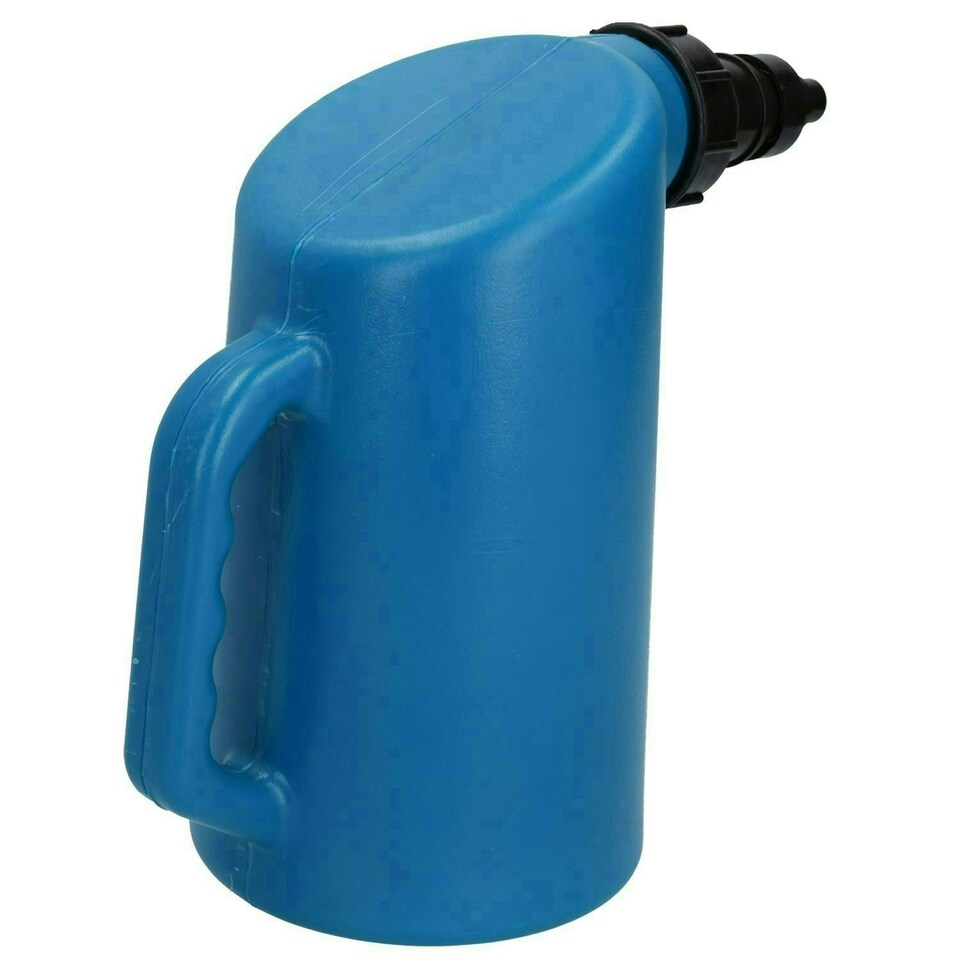 image 1 of Battery Fluid Transfer Filler Pourer Jug Push Release Spout 2 Litres Capacity