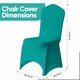 image 2 of Chair Cover Spandex Polyester Stretch Fabric Dining Slipcovers