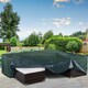 image 8 of Outsunny Large Patio Garden Furniture Set Cover, 600D Oxford, 230 x 230 x 70 cm Green