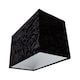 image 4 of Contemporary Designer Jet Black Crushed Velvet Fabric Rectangular Lamp Shade | Black