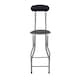 image 7 of Black Padded Folding High Chair Breakfast Kitchen Bar Stool Seat | Black