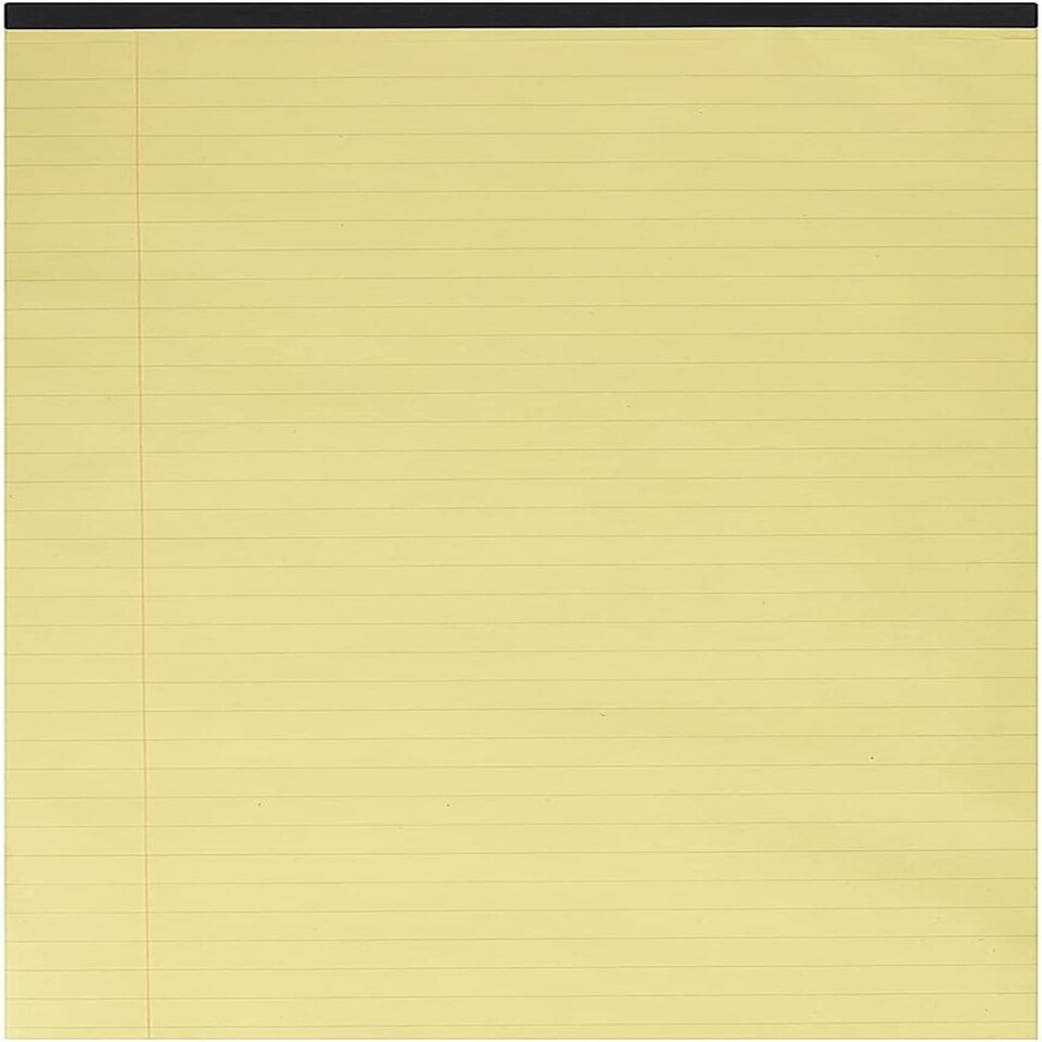 image 1 of Q-Connect Ruled Stitch Bound Executive Pad 50 Pages A4 Yellow (Pack of 10)