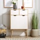 image 2 of Sideboard Storage Cabinet 2 Door 2 Drawer Cupboard Solid Wood Legs