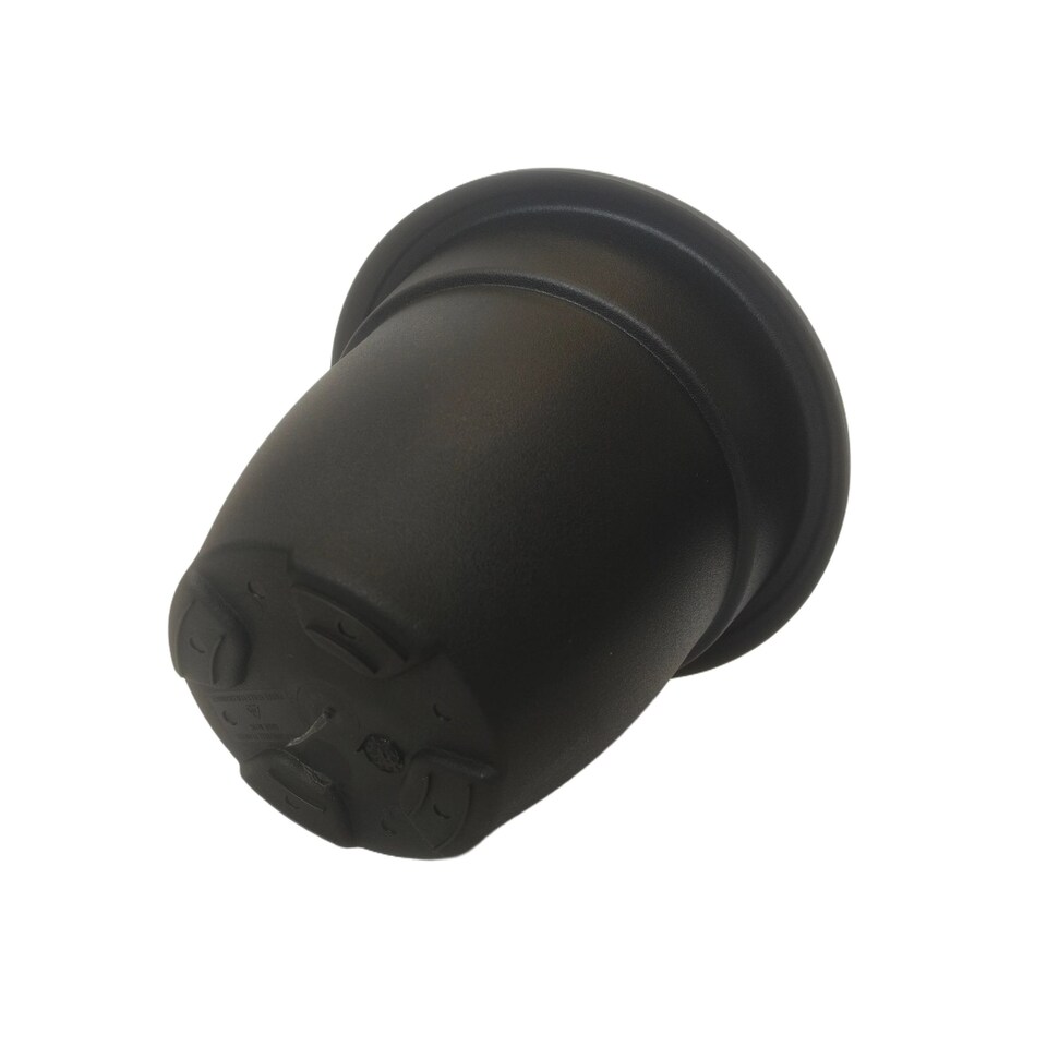 image 1 of 2x 30cm Black Round Bell Plant Pot Flower Planter Plastic Garden Pot