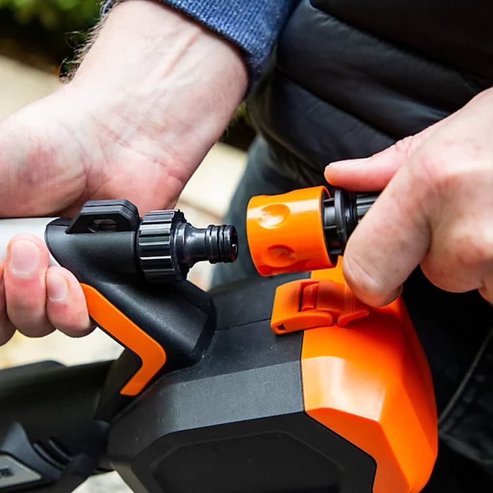 image 1 of Yard Force 20V 4.0Ah 5-in-1 Aquajet Cordless Pressure Cleaner 45 Bar Pressure 360L/h 6m Hose with Accessories | Black