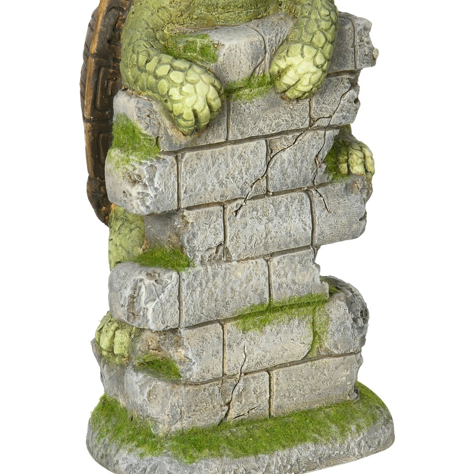 image 1 of Outsunny Vivid Garden Statue Tortoise Sculpture with Solar-powered LED Light