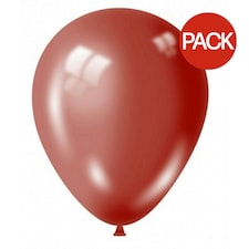 Globos Latex Balloons (Pack of 100) - Cherry Red - One Size