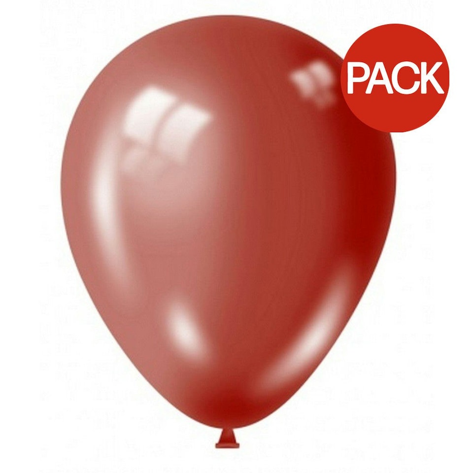 Globos Latex Balloons (Pack of 100) - Cherry Red - One Size