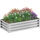 image 1 of Outsunny Raised Garden Bed Elevated Planter Box for Flowers Silver | Silver | 120 x 60 x 30.5 cm | 1