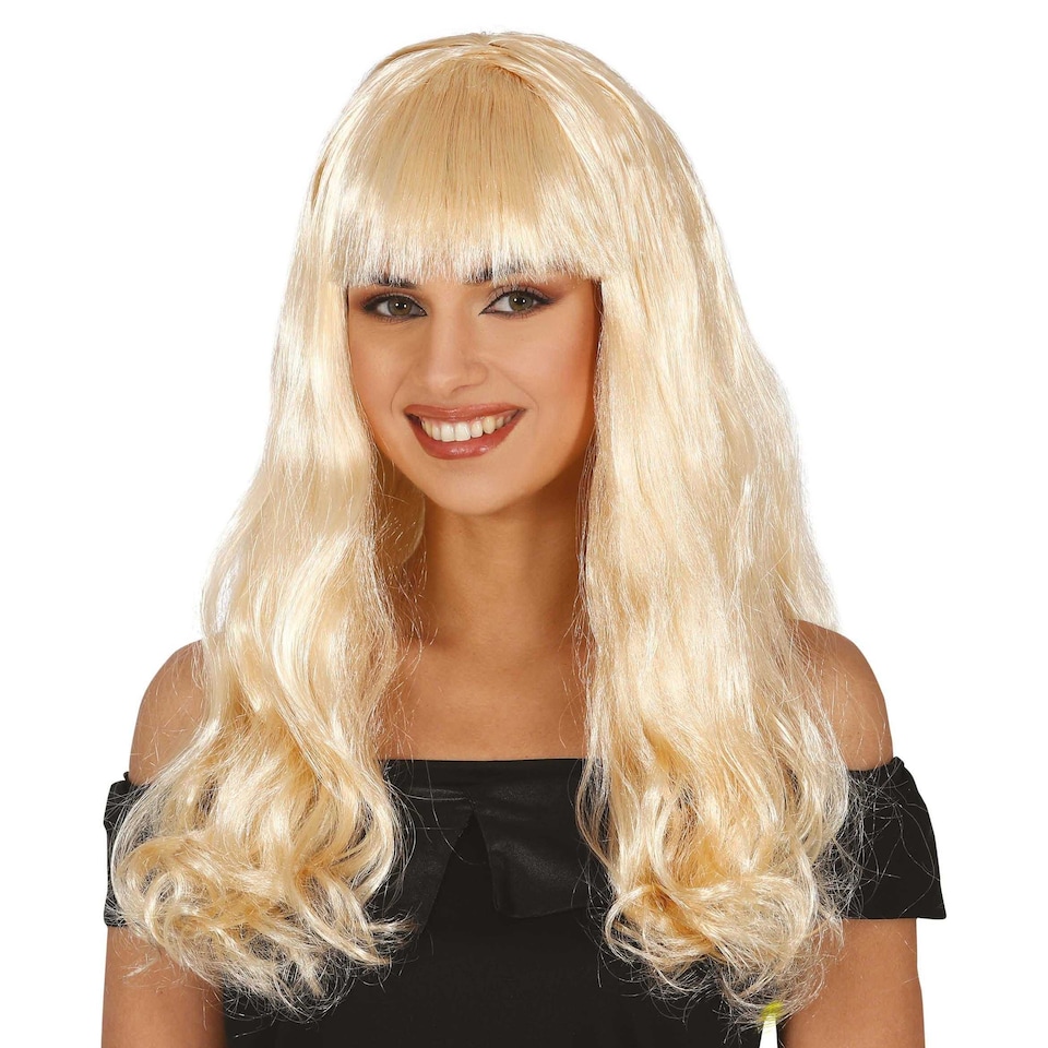 Fiestas Guirca Womens/Ladies Fringe Long Wig | Blue | Blonde | One Size | 1