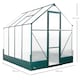image 7 of Outsunny Walk-in Greenhouse Garden Polycarbonate Aluminium w/ Smart Window 6x8ft | Green