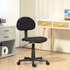 image 2 of HOMCOM Armless Office Chair, Small Desk Chair, Height Adjustable Computer Chair with Rolling Wheels and Low Back, Black