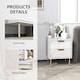 image 6 of HOMCOM Bedside Table Bedside Cabinet with 2 Drawers for Bedroom | White