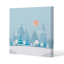 Christmas snow nature background (canvas) 120x 120 x 4cm