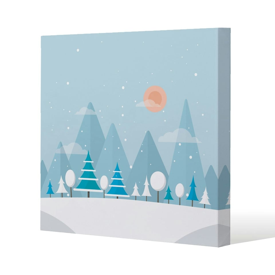 Christmas snow nature background (canvas) 120x 120 x 4cm
