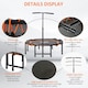 image 3 of HOMCOM Foldable Trampoline w/ Adjust Handle, Max Load 100 KG - Orange