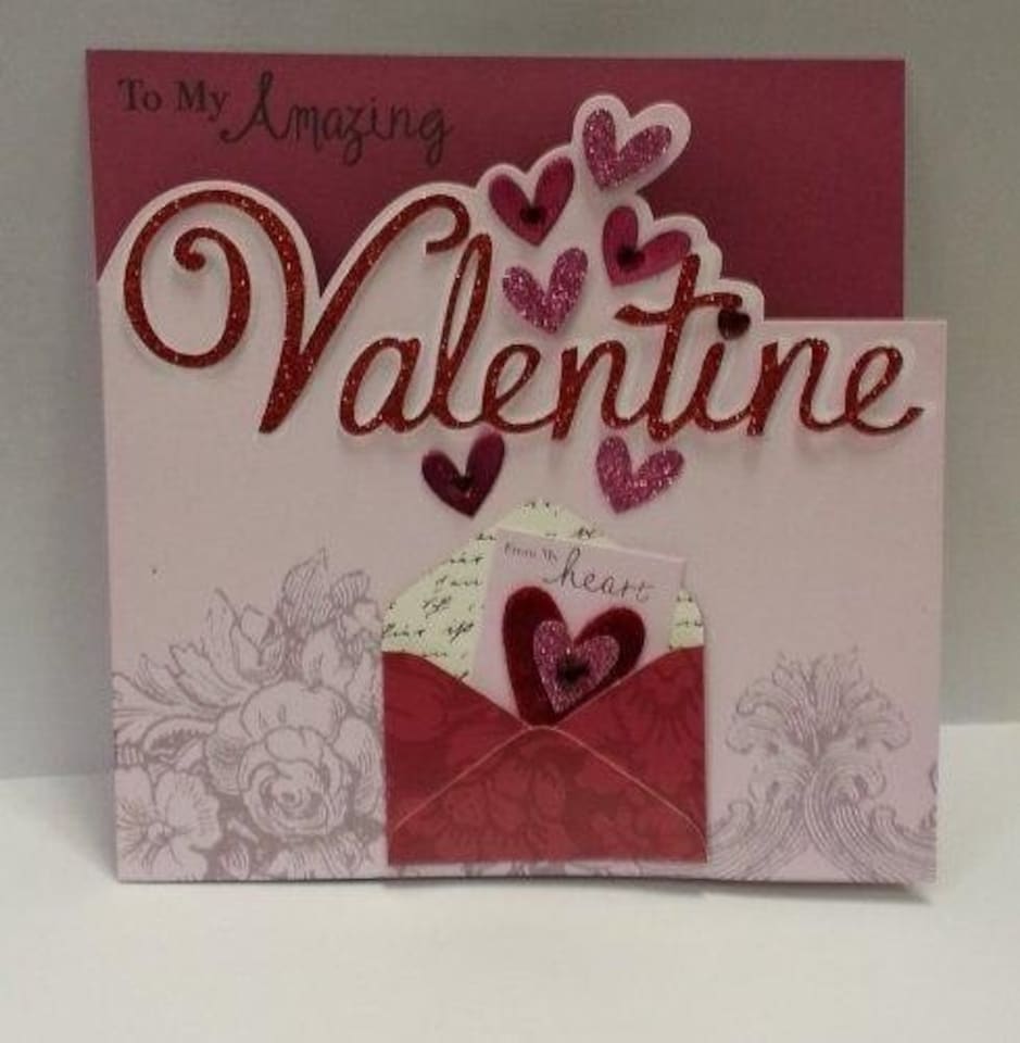 image 1 of Second Nature Collectable Keepsakes Valentine's Day Card with Lettering and Envelope