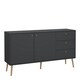 image 1 of Cumbria Sideboard 2 Doors + 3 Drawers Dark Grey