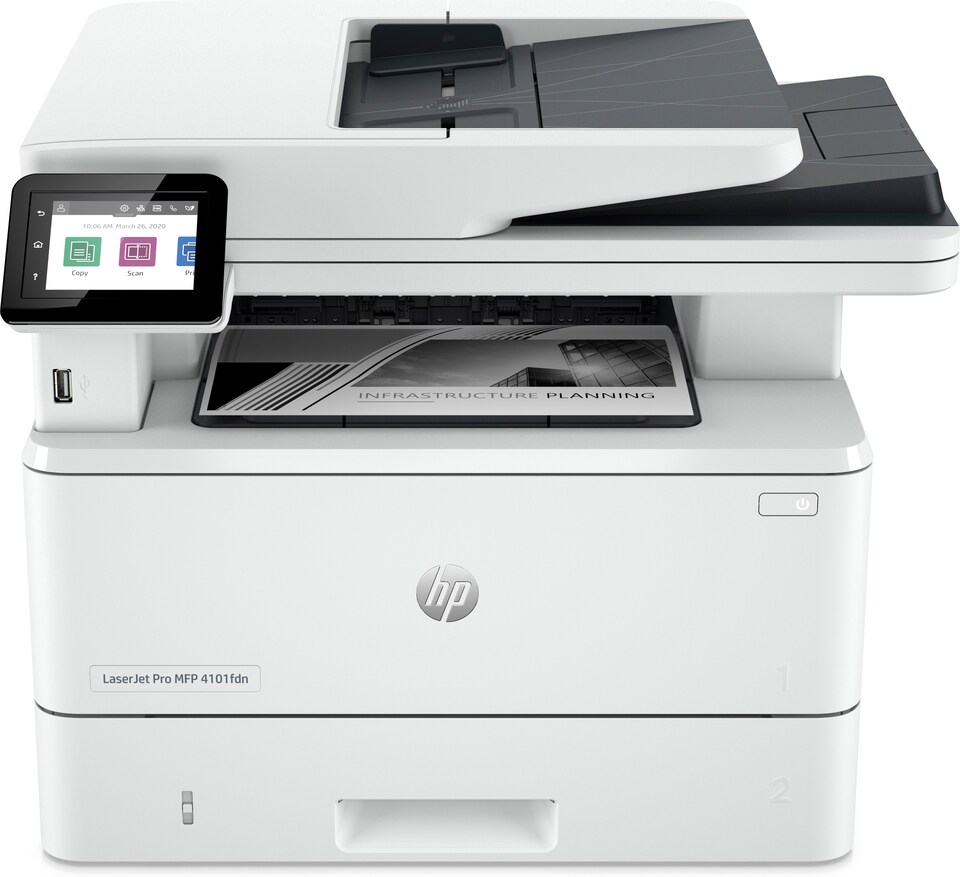 image 1 of HP LaserJet Pro MFP 4102fdw Printer, Black and white, Printer for Small medium b