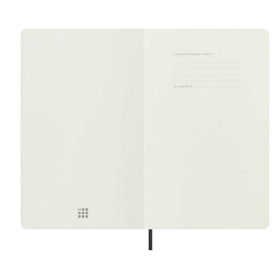 image 1 of Moleskine Vegea Boa Soft Cover Notebook - Solid Black - One Size