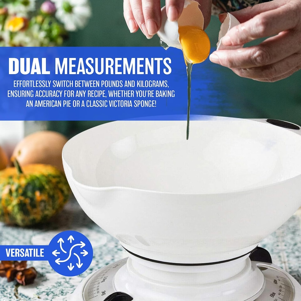 image 1 of 3kg Retro Kitchen Scale Weighing Cooking Food Weight Kg Round Bowl Mechanical Wet And Dry Food Weighing Scale