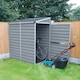 image 2 of 6 x 4 (1.75m x 1.17m) Single Door Pent Plastic Shed with Skylight Roofing