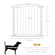 image 4 of Pawhut Pet Safety Gate Door Barrier Dog Metal Indoor Fence White 75-82cm