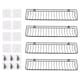 image 5 of Living and Home 4Pcs Wall-Mounted Spice Racks | Black