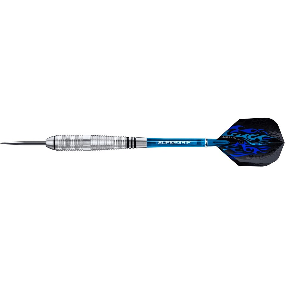 image 1 of Harrows Blaze Inox Steel Darts - Silver/Blue - 22g