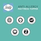 image 9 of Sealy Luxury Anti-Allergy Mattress Topper, Single | White | 1