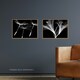 image 2 of Set of 2 Dandelion Lily X-Ray Bedroom Bathroom Black White Photo Wall Art Print A4