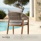 image 4 of Garden Chair Manacor in a Corded Design with Acacia Wood Frame and Matching Cushions | Cream | sand | One Size | 4