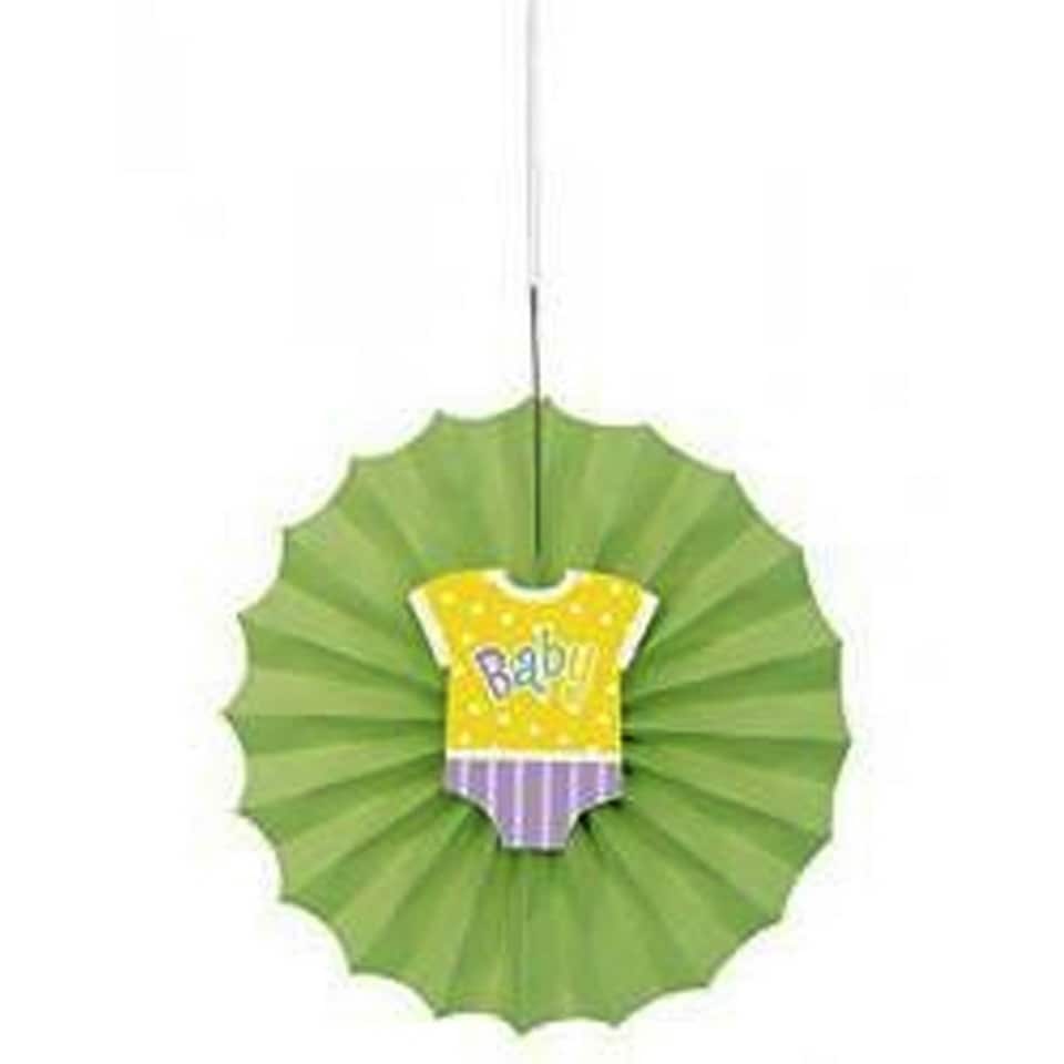Unique Party Baby Shower Fan Decoration - Green - One Size