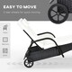 image 6 of Outsunny Rattan Sun Loungers for Garden Set of 2 with Side Table, Garden Recliner Sunbeds with Adjustable Back, Wheels, Cushions and Headrest, 3 Pieces Garden Furniture Set for Outdoor, Patio, Black
