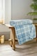 image 1 of Snuggle Check Throw - Plaid Patterned Soft 140 x 180cm Throw | Blue | Ocean | 1