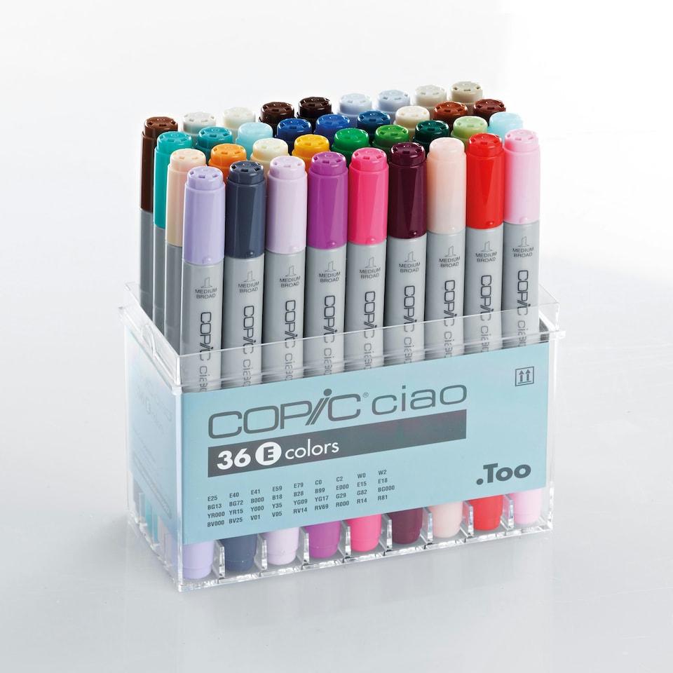 image 1 of Copic CIAO Marker, Multicoloured, Set of 36