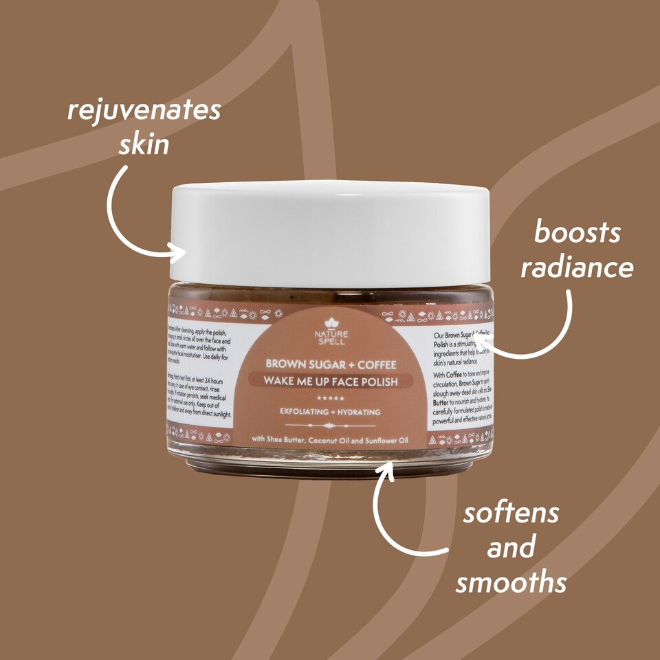 image 1 of Nature Spell Brown Sugar & Coffee Face Scrub