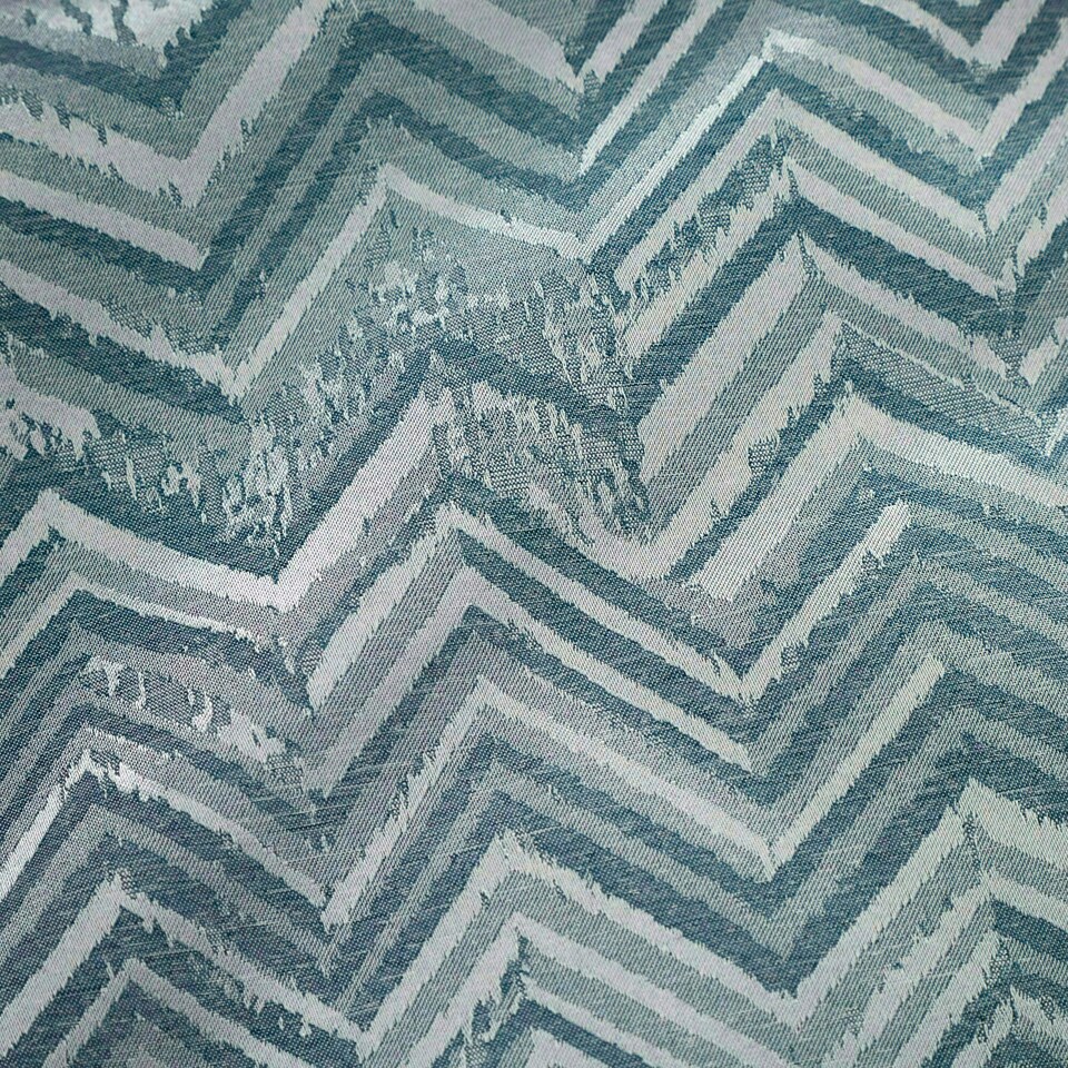 image 1 of Portfolio Home Antibes Chevron Waves Soft Easy Care Bed Linen Bedding Duvet Cover Set Blue | King